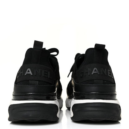Chanel Velvet Calfskin Mixed Fibers CC Sneakers 40.5 Black 3 of 12
