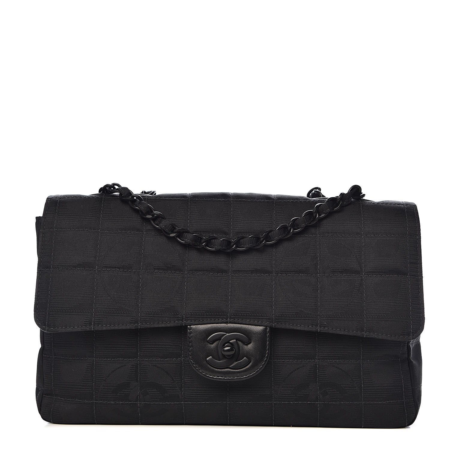 Chanel Nylon Medium Travel Flap Black 1 of 11