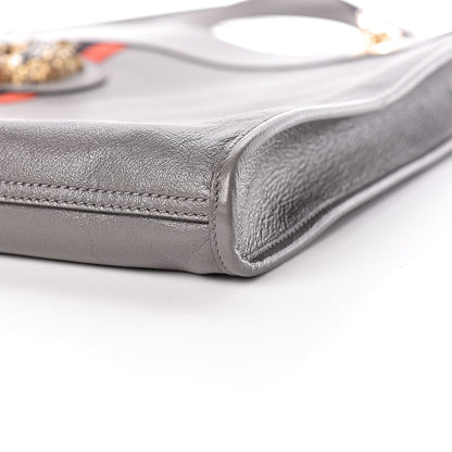 Gucci Calfskin Large Rajah Chain Tote Grey 10 of 11