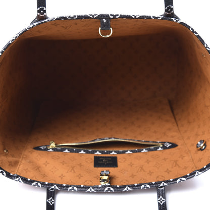 Louis Vuitton Monogram Giant Crafty Neverfull MM Creme Caramel 4 of 9