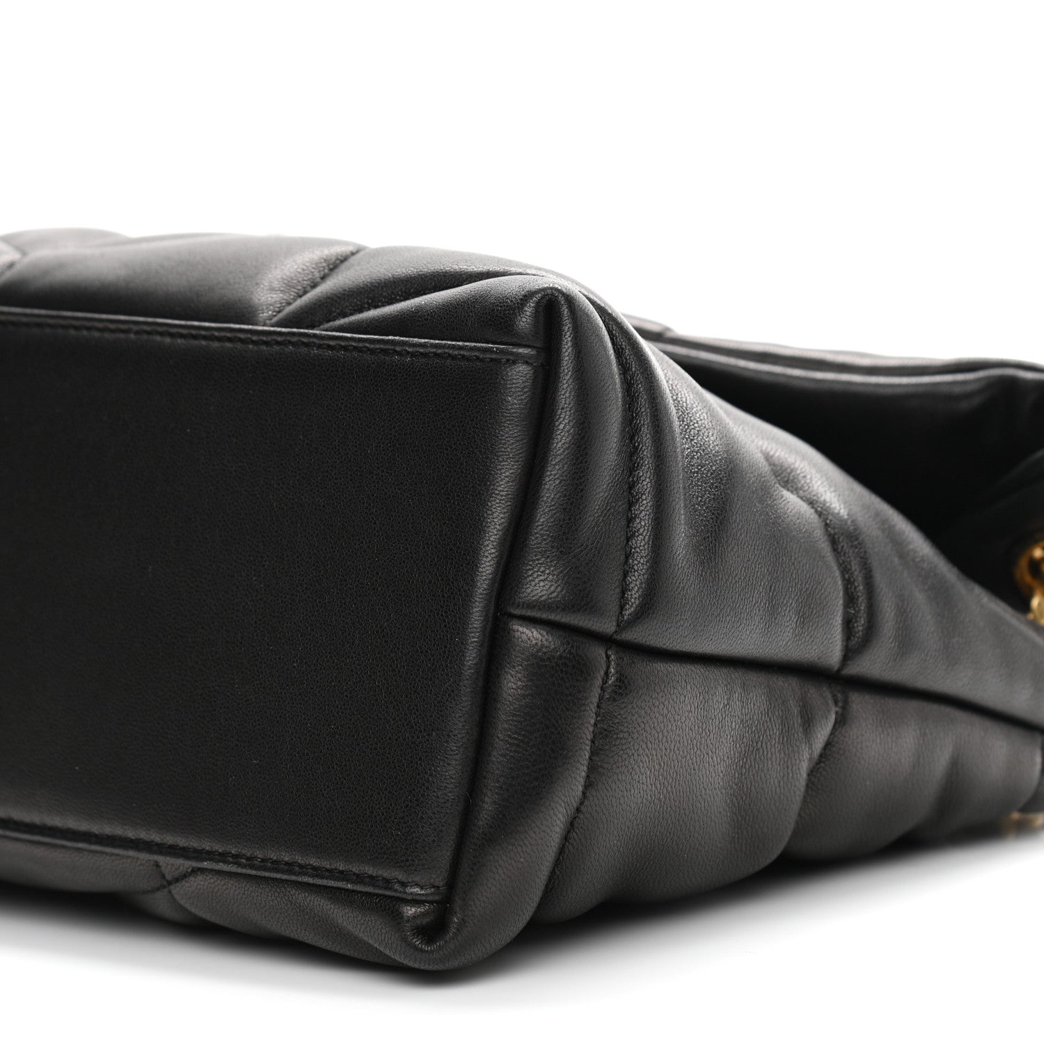 Saint Laurent Lambskin Quilted Small Loulou Puffer Monogram Chain Satchel Black 11 of 11
