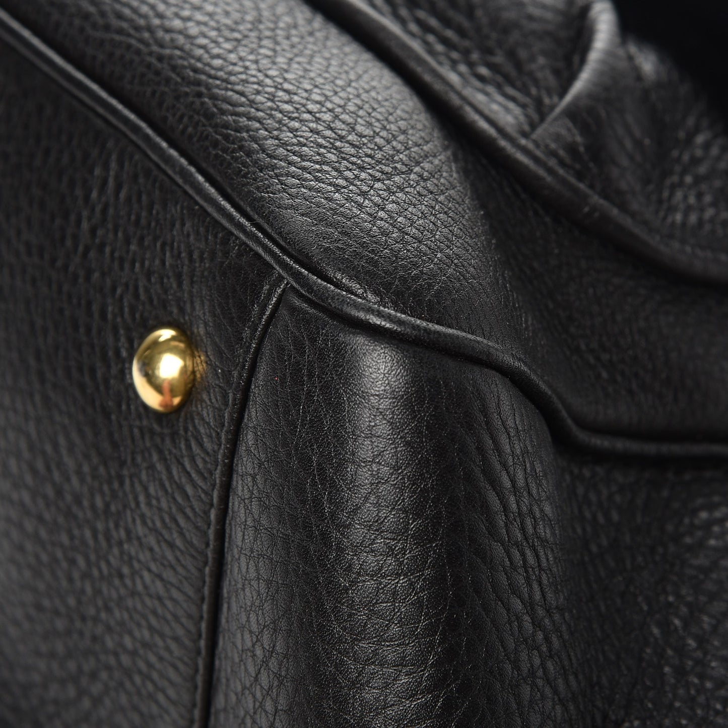 Pebbled Calfskin Medium 1973 Top Handle Satchel Black