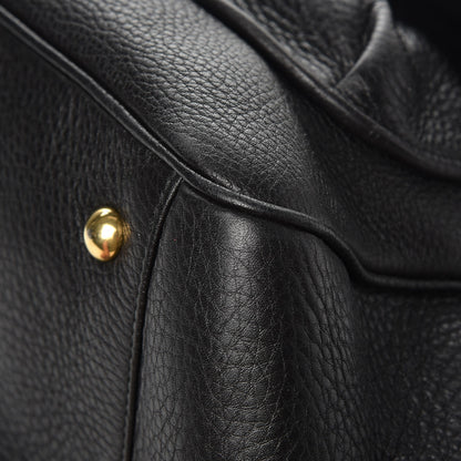 Gucci Pebbled Calfskin Medium 1973 Top Handle Satchel Black 14 of 19