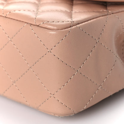 Chanel Lambskin Quilted Mini Rectangular Flap Dark Beige 9 of 12
