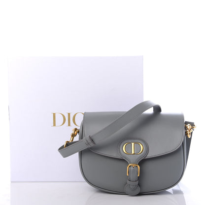 Christian Dior Box Calfskin Medium Bobby Flap Stone Grey 10 of 10