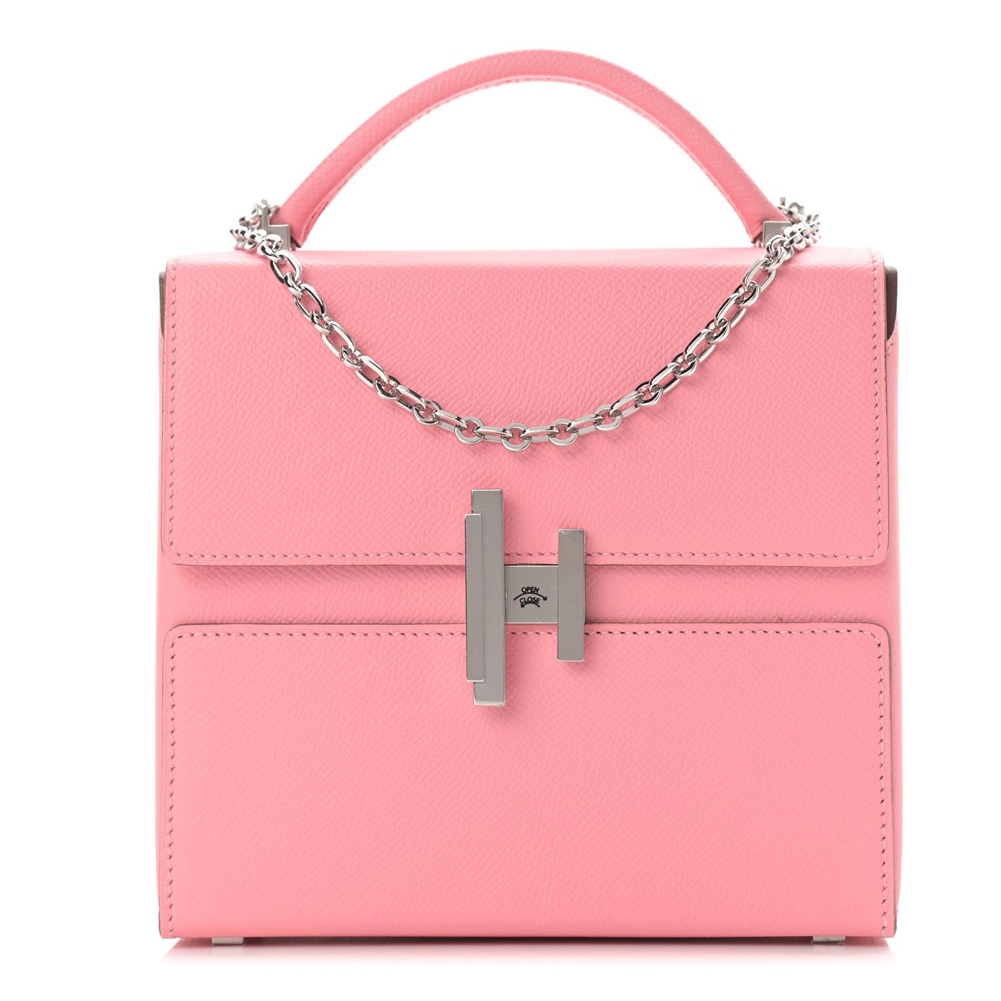 Epsom Cinhetic Boxy Top Handle Bag Rose Confetti