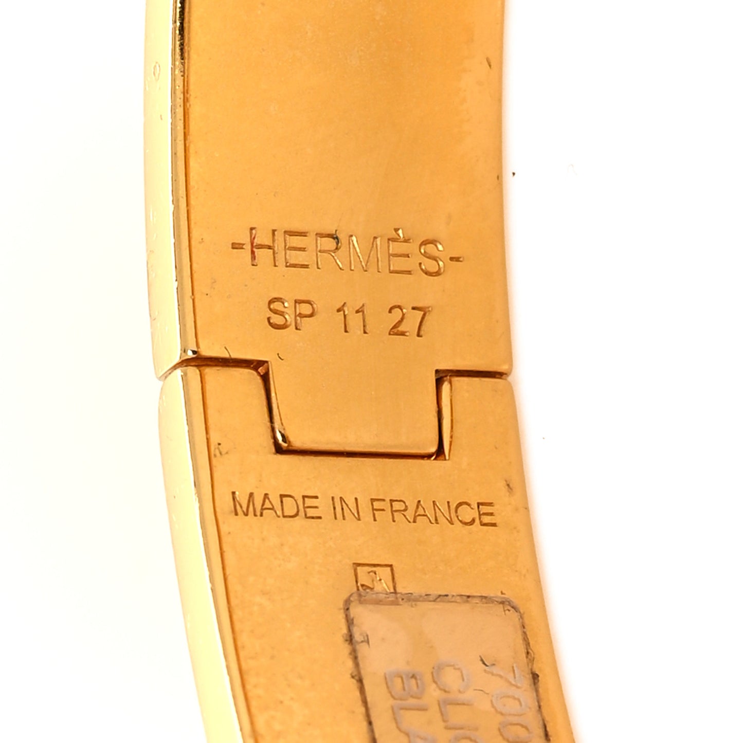 Enamel Narrow Clic Clac H Bracelet GM White