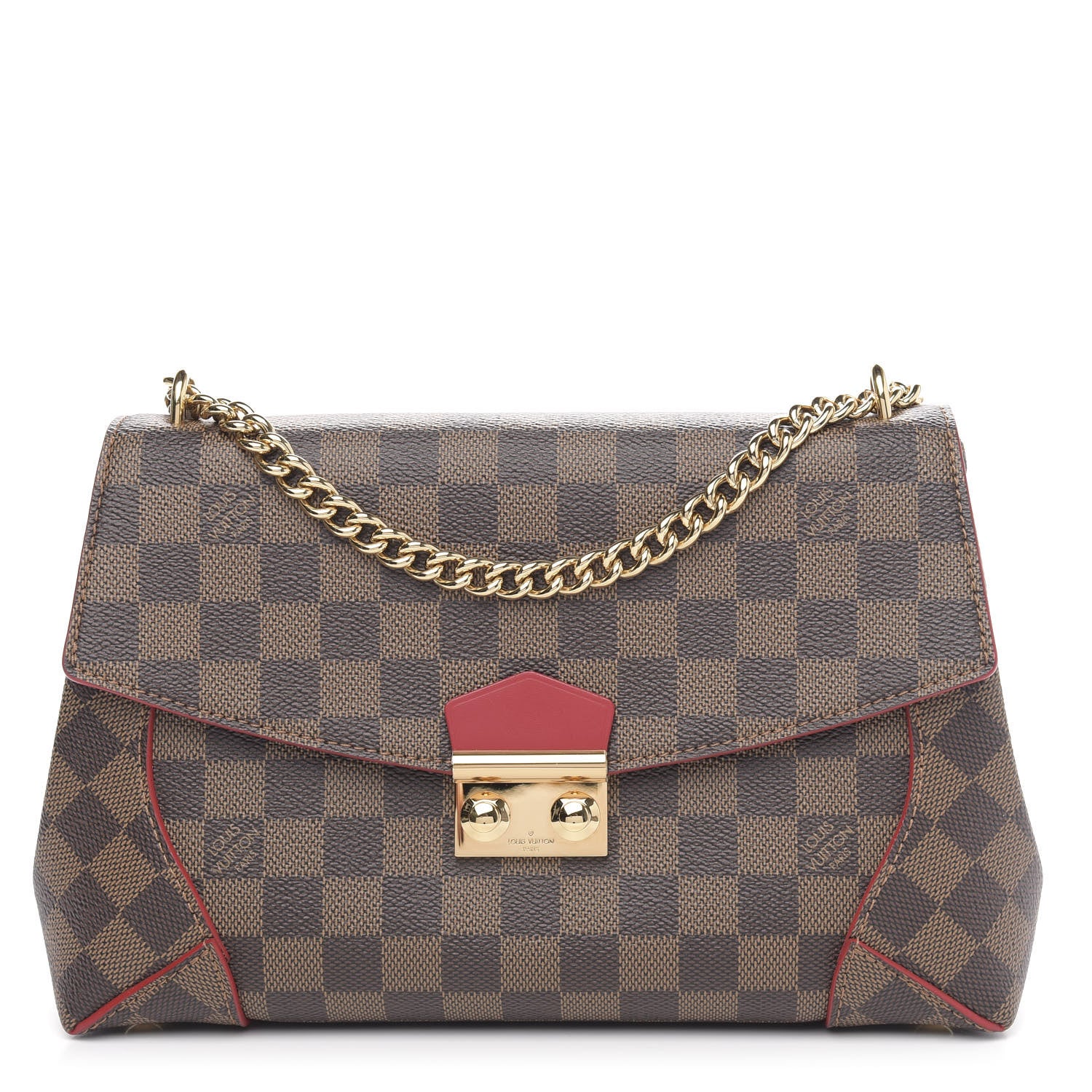 Louis Vuitton Damier Ebene Caissa Clutch Cherry 1 of 11