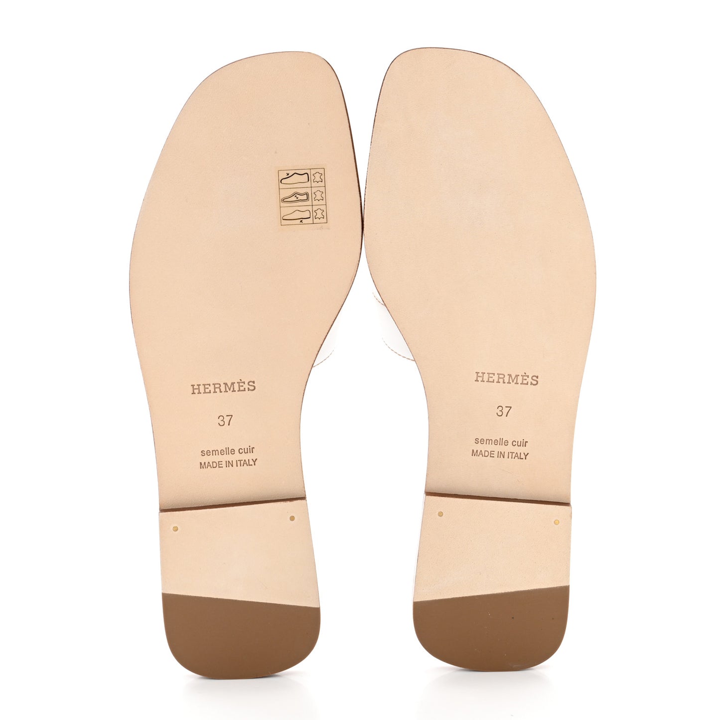 Box Calfskin Oran Sandals 37 White