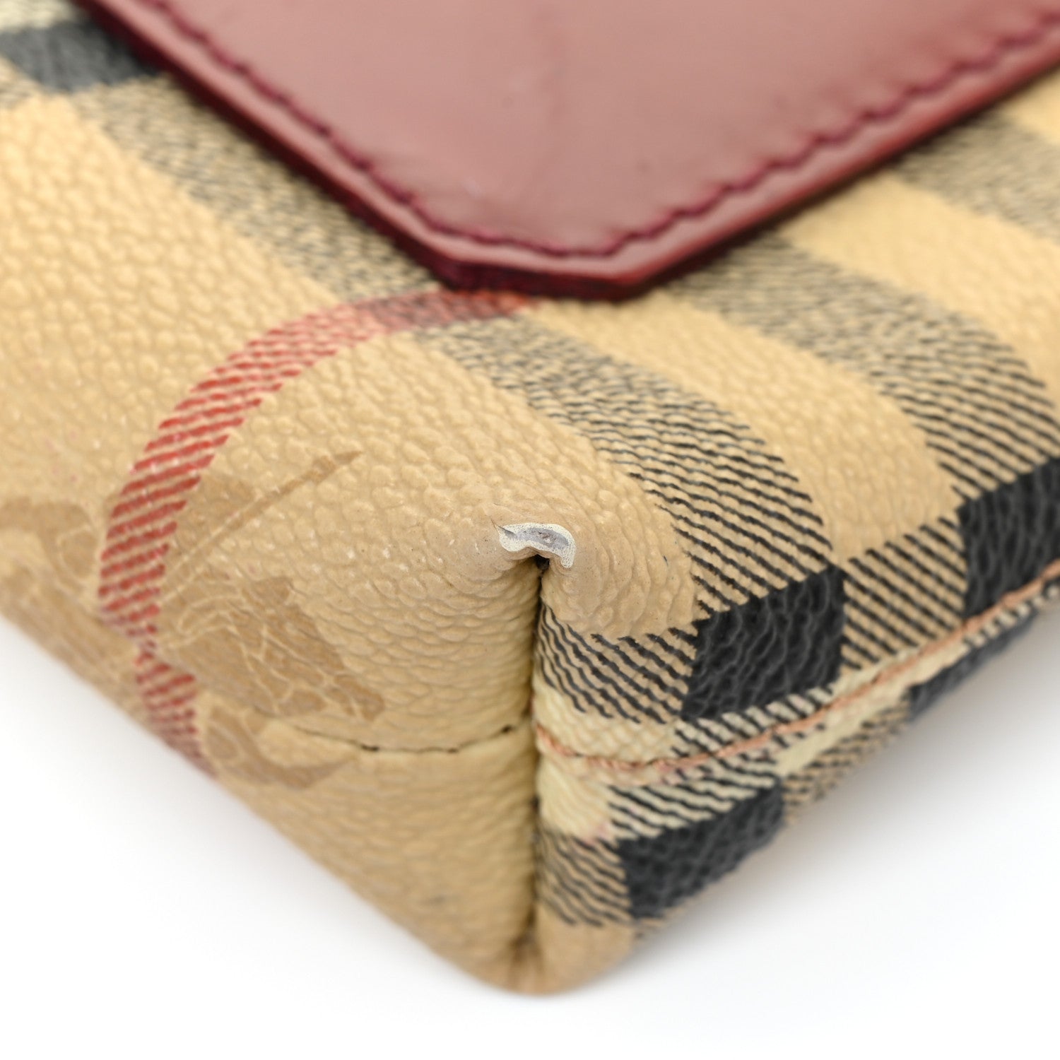 Burberry Haymarket Check Shoulder Bag Red 17 of 21