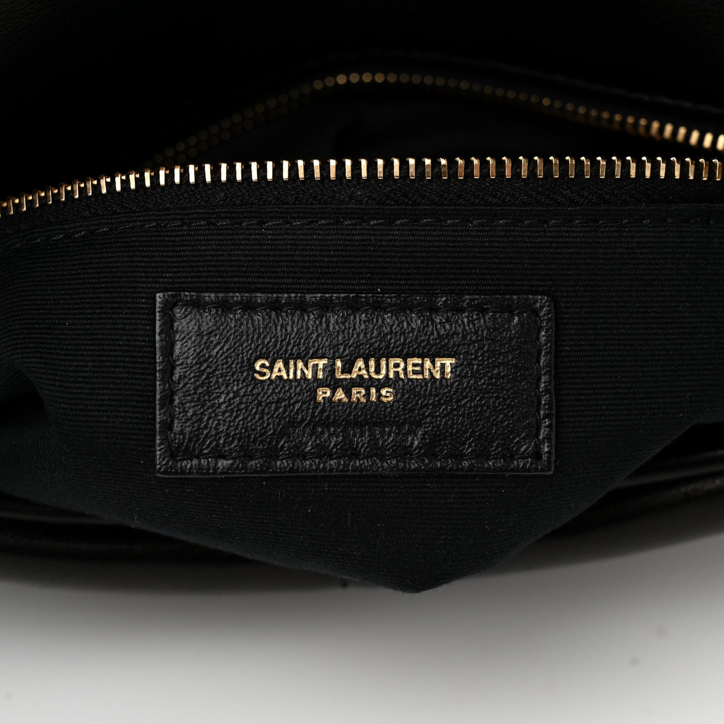 Lambskin Quilted Small Loulou Puffer Monogram Chain Satchel Black