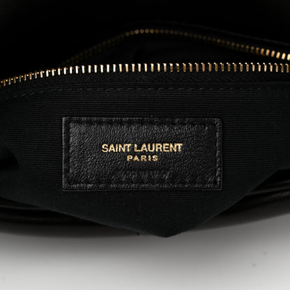 Saint Laurent Lambskin Quilted Small Loulou Puffer Monogram Chain Satchel Black 6 of 10