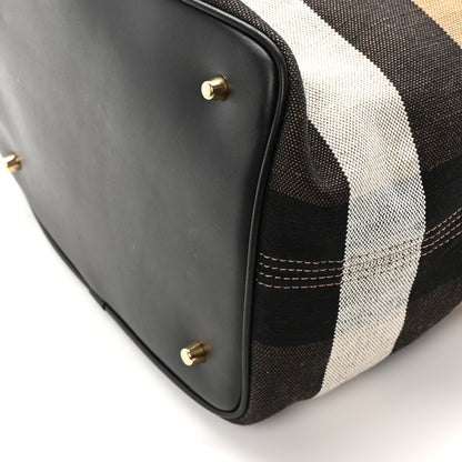 Burberry Canvas Mega Check Medium Ashby Hobo Black 11 of 11
