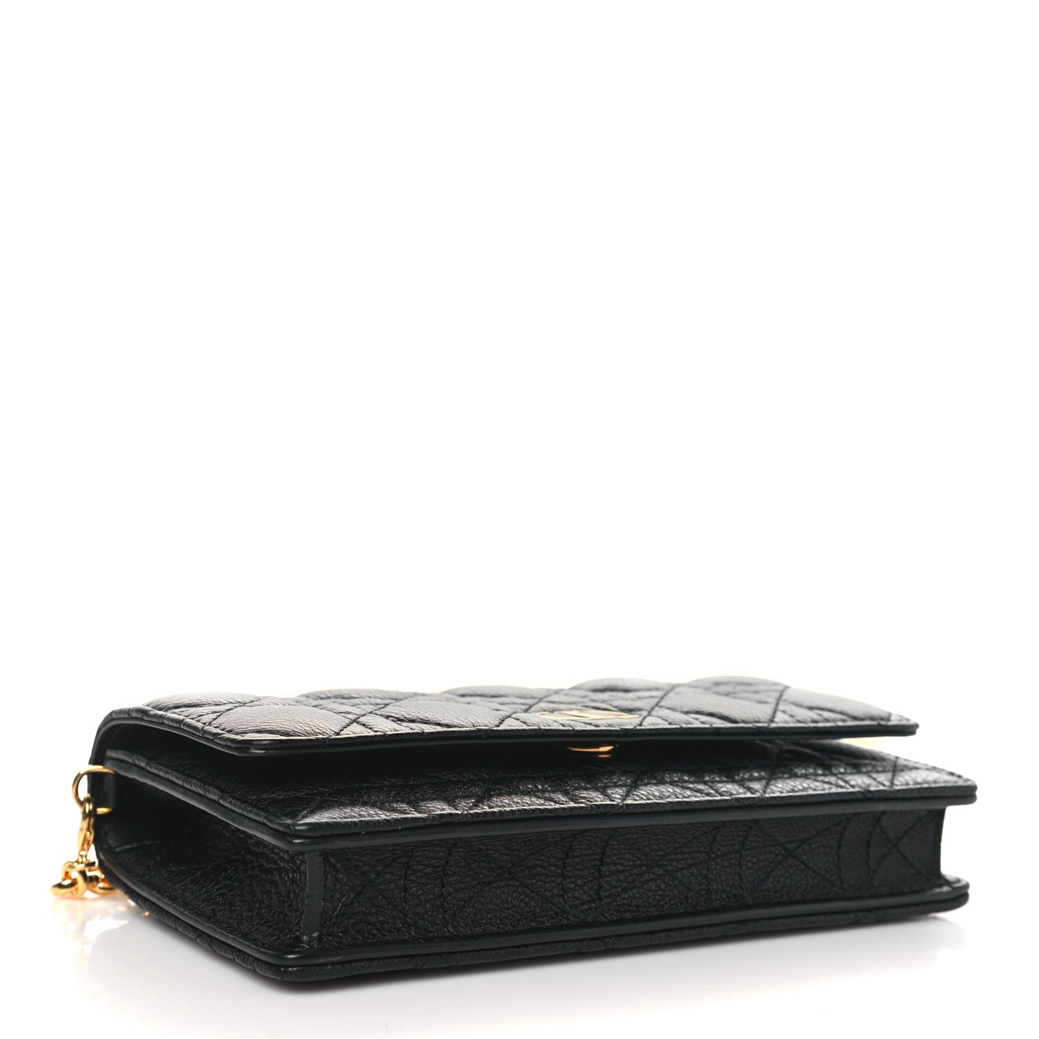 Christian Dior Supple Calfskin Caro Pouch with Chain Black 4 of 10