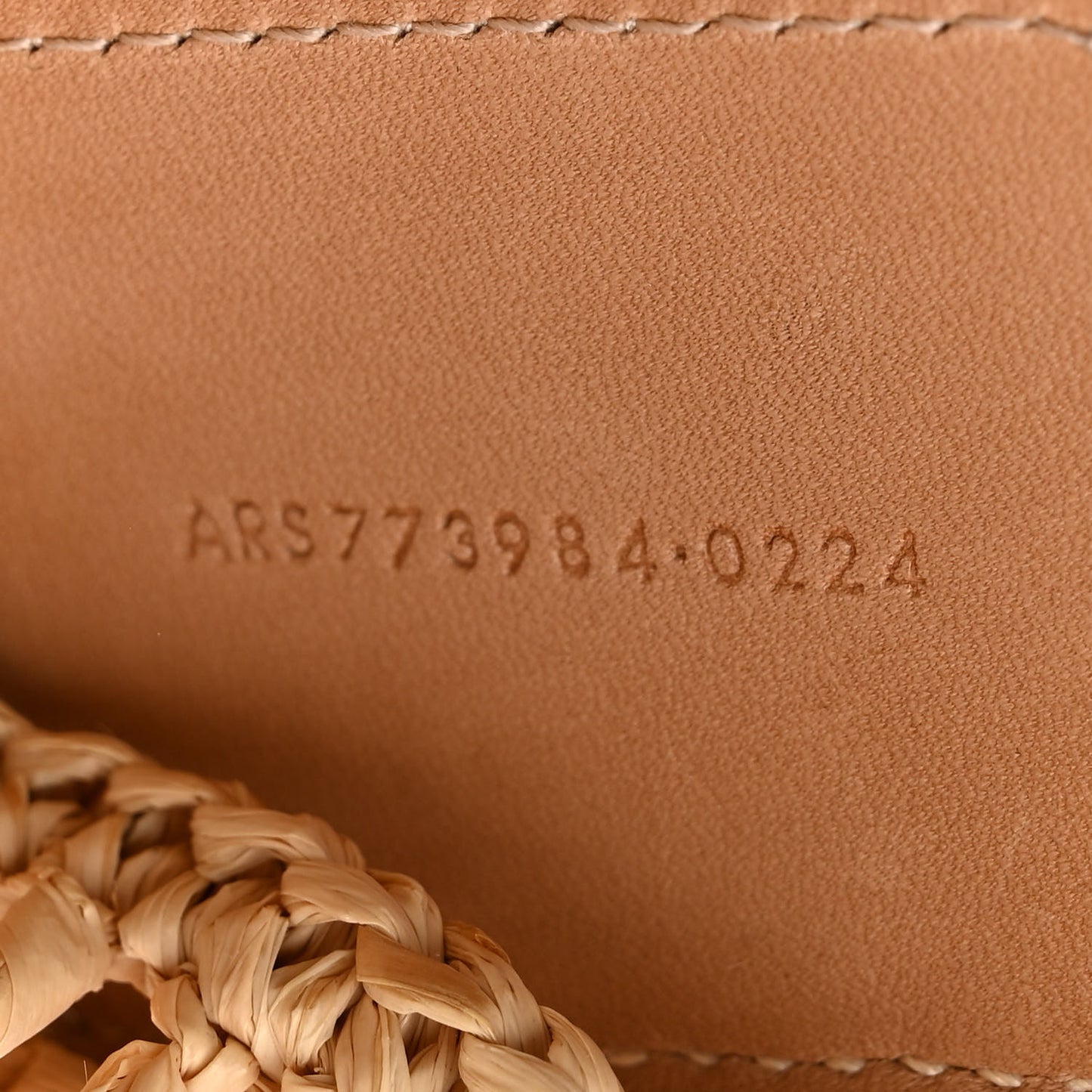 Raffia Calfskin Oxalis Shoulder Bag Naturale
