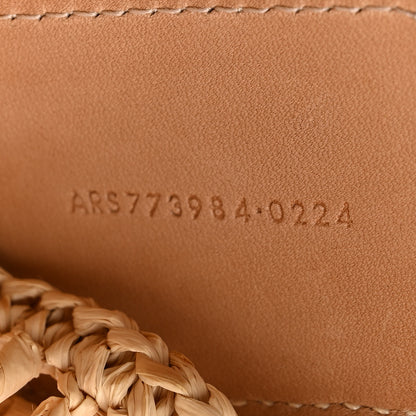 Saint Laurent Raffia Calfskin Oxalis Shoulder Bag Naturale 7 of 13
