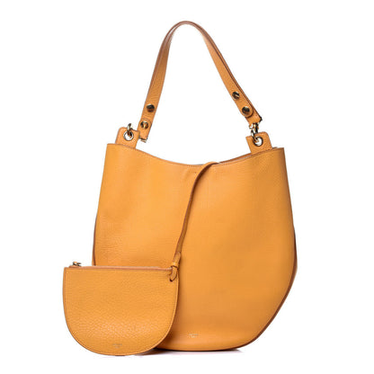 Celine Crisped Calfskin Medium Hobo Bag Saffron 1 of 11