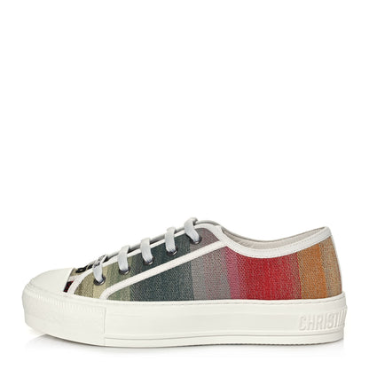 Christian Dior Canvas Dioraura Embroidered Womens Walk'N'Dior Low Top Sneakers 35 Multicolor 1 of 9