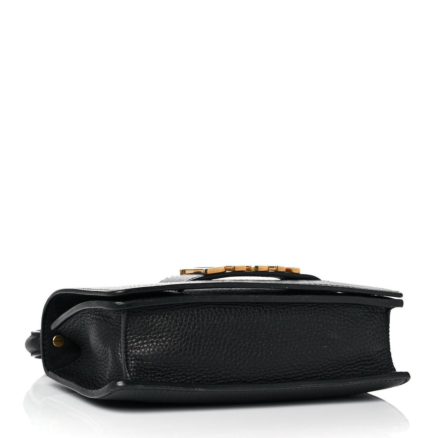 Grained Calfskin Dio(r)evolution Top Handle Flap Bag Black
