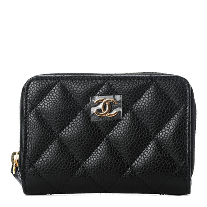 Chanel Caviar Quilted Zip Coin Purse Black 1 of 6