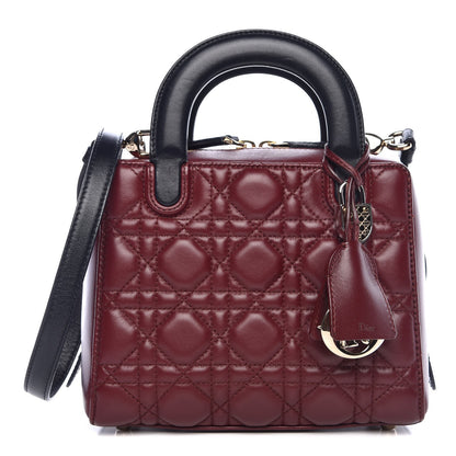 Christian Dior Lambskin Cannage Lily Tote Red Sapphire Blue 1 of 10