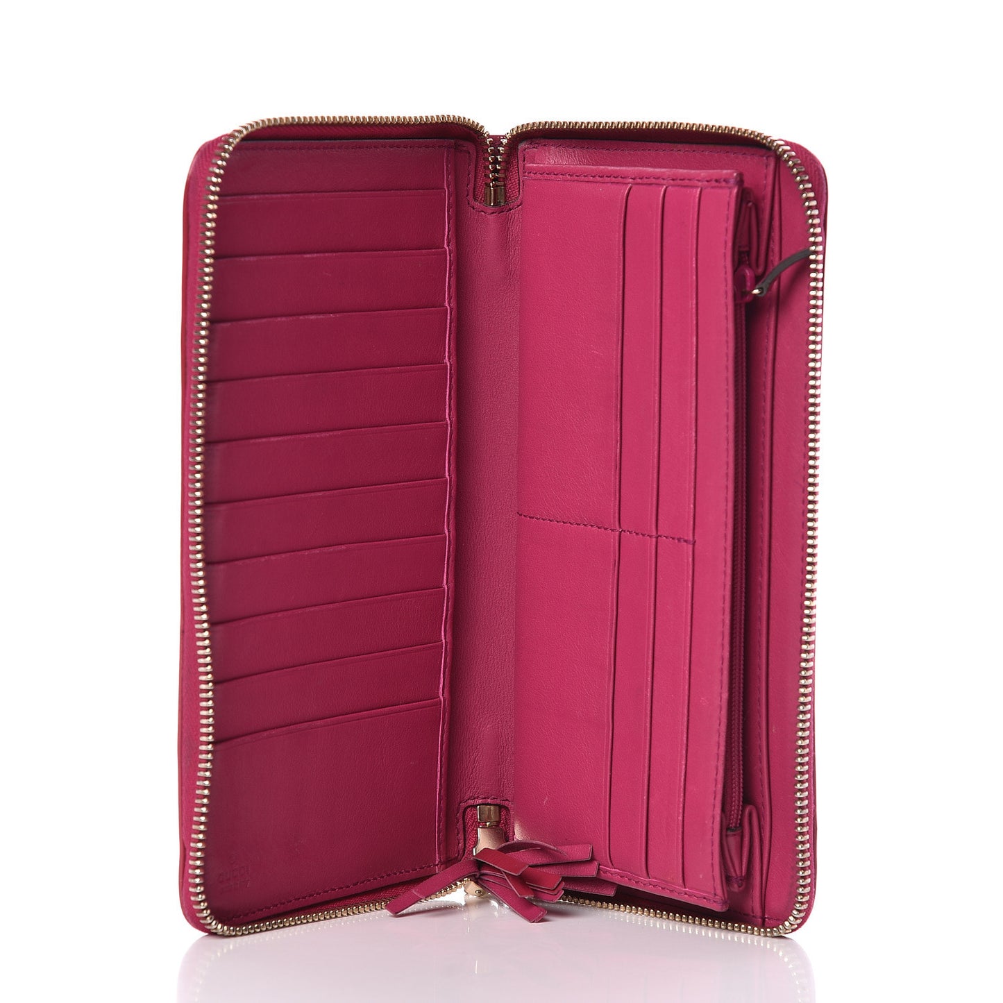 Patent Soho Zip Around Wallet Bright Bougainvillea