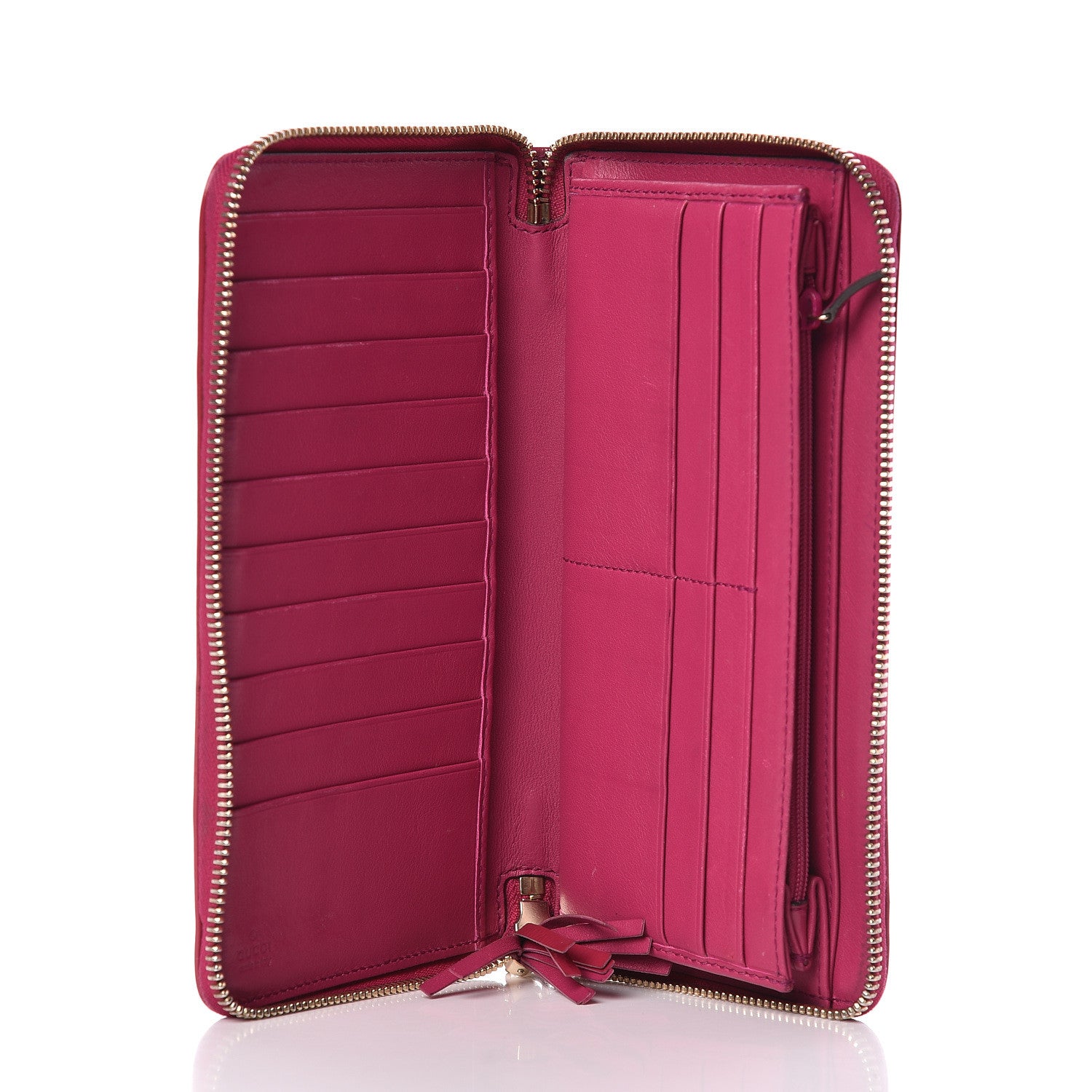 Gucci Patent Soho Zip Around Wallet Bright Bougainvillea 5 of 11