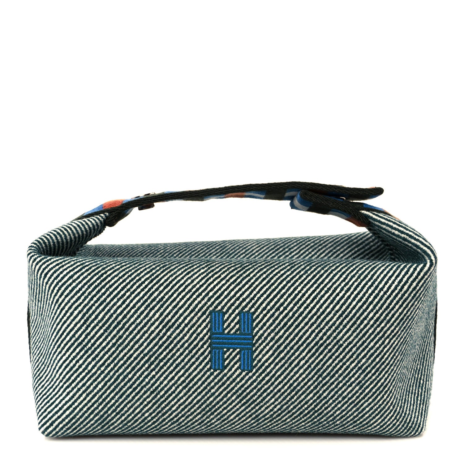 Hermes Wool Small Bride-A-Brac H Natte Pouch Bleu 1 of 9