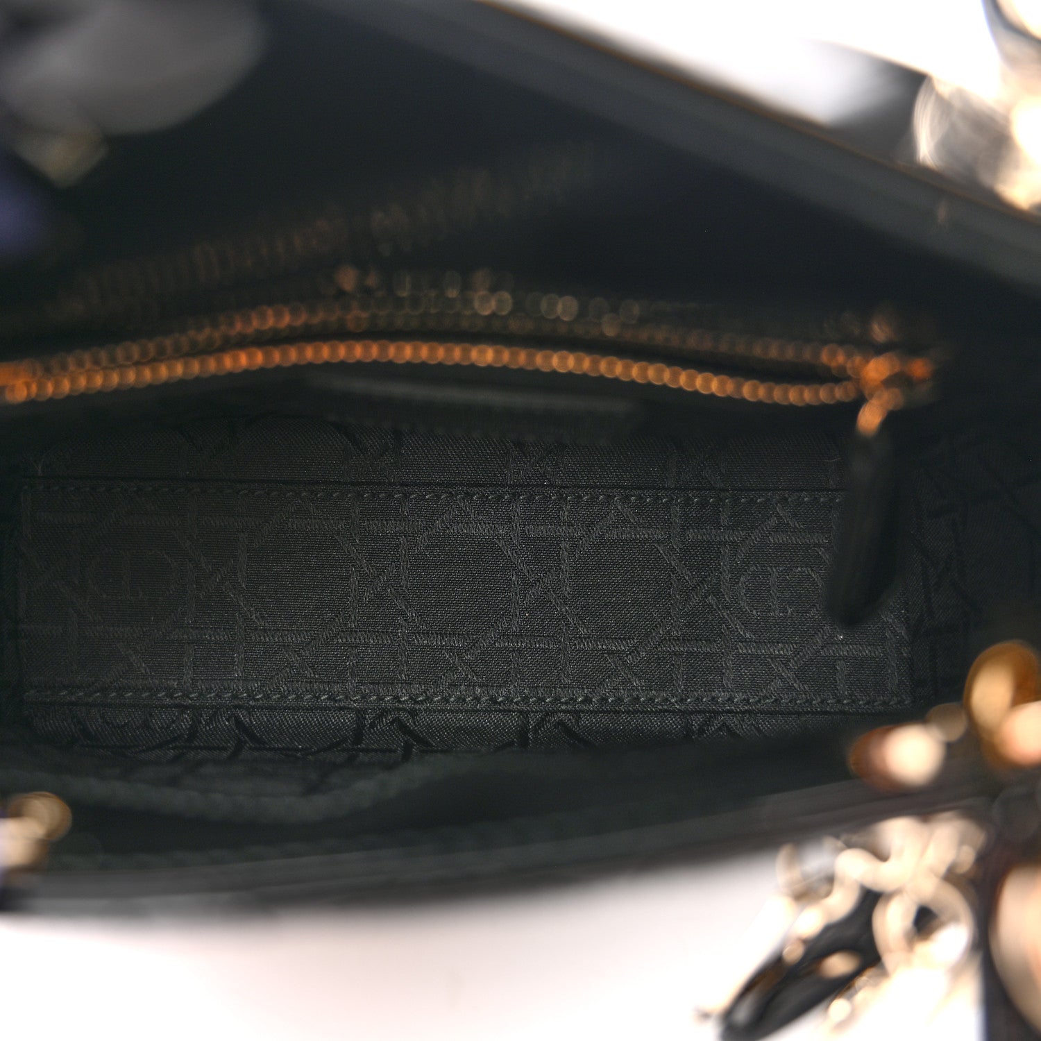 Christian Dior Patent Cannage Mini Lady Dior Black 1881636