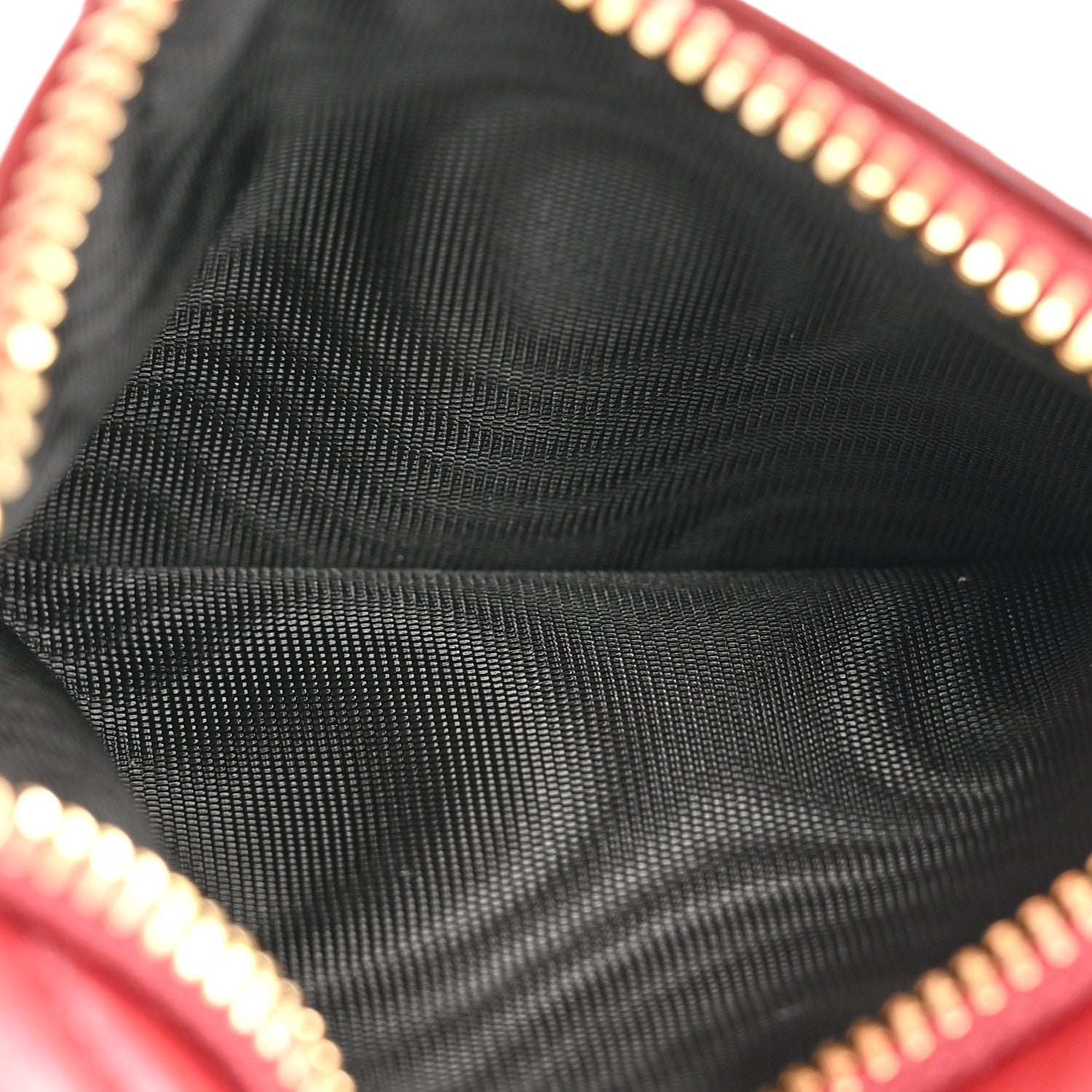 Saint Laurent Lambskin Matelasse Chevron Monogram Compact Wallet Red 7 of 11