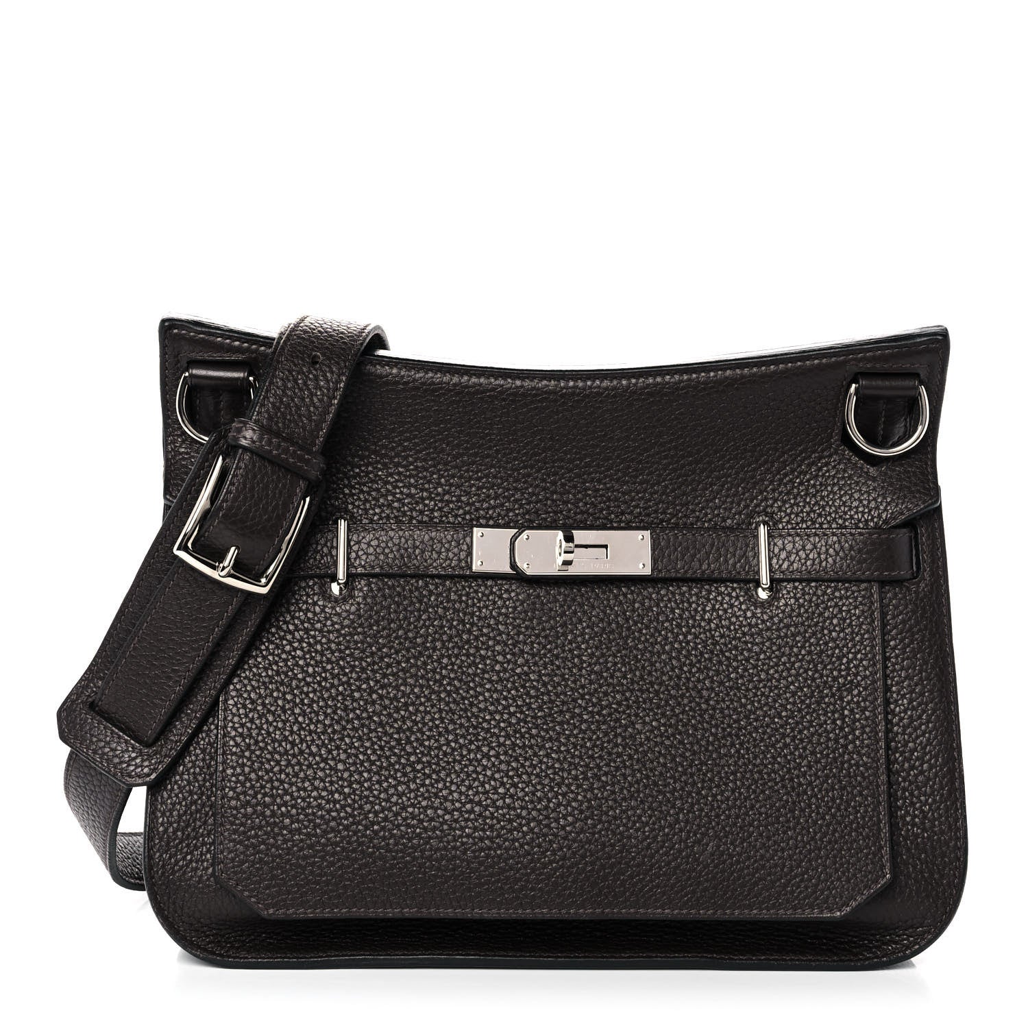 Hermes Taurillon Clemence Jypsiere 28 Chocolate 1 of 12