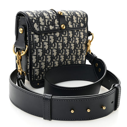 Christian Dior Oblique Square DiorAddict Flap Navy Blue 3 of 13