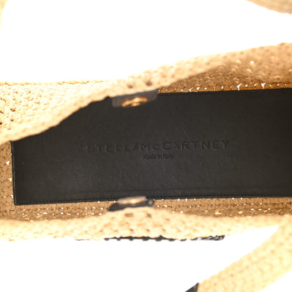 Stella McCartney Braided Raffia Eco Alter Napa Perforated Logo Crossbody Bag Natural 6 of 10