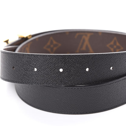 Louis Vuitton Calfskin Monogram 30mm LV Initiales Reversible Belt 80 32 Black 5 of 5