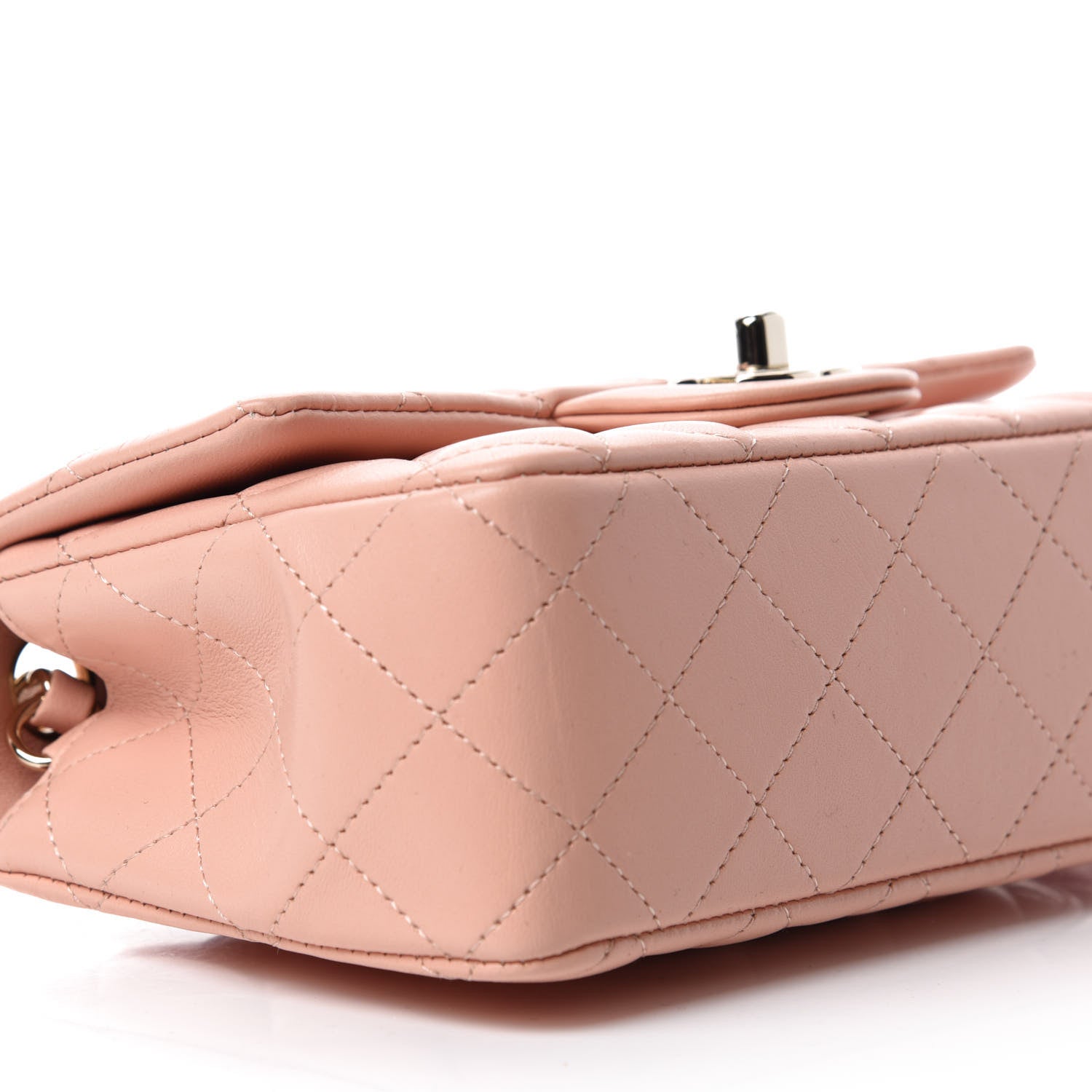 Chanel Lambskin Quilted Mini Rectangular Flap Light Pink 6 of 10
