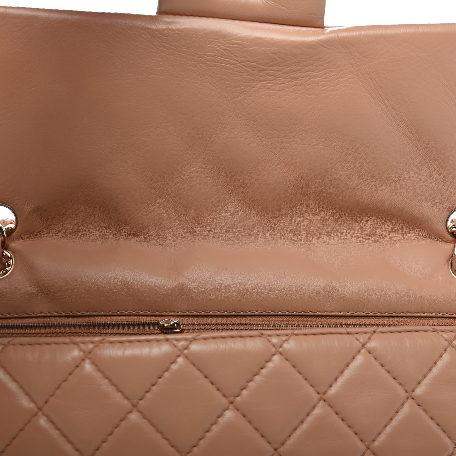 Chanel Lambskin Quilted Maxi Single Flap Beige 19 of 21