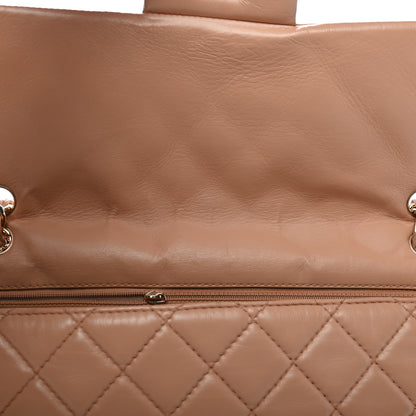Chanel Lambskin Quilted Maxi Single Flap Beige 19 of 21