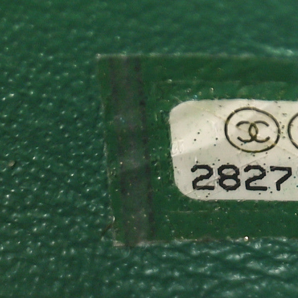 Chanel Lambskin Quilted Mini Rectangular Flap Dark Green 7 of 9