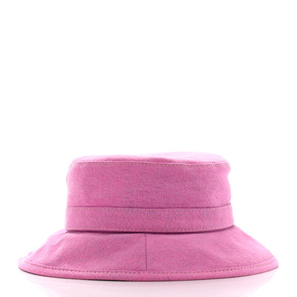 Chanel Denim Logo Bucket Hat M Pink Yellow 5 of 9