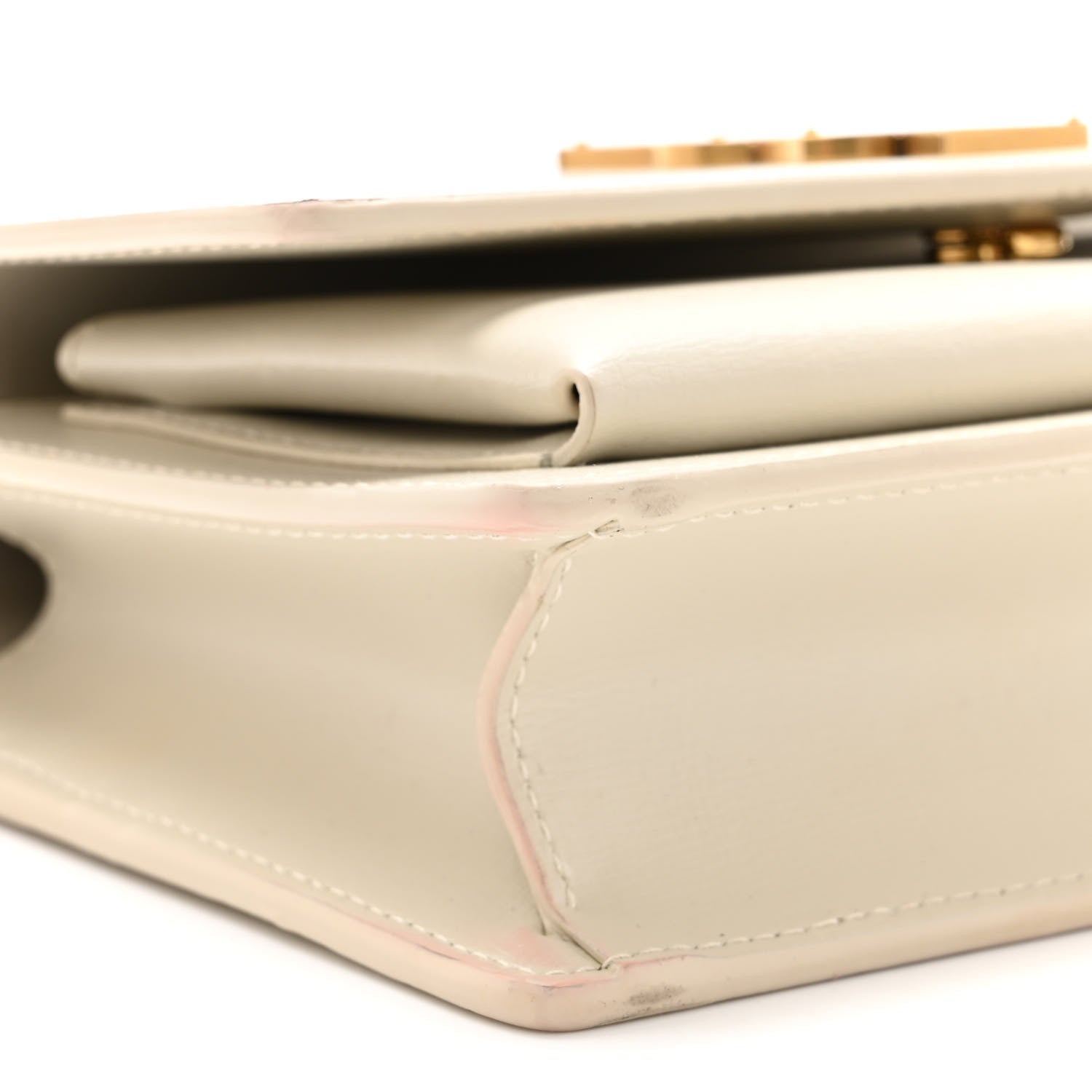 Saint Laurent Calfskin Monogram Sunset Chain Wallet Blanc Vintage 8 of 10