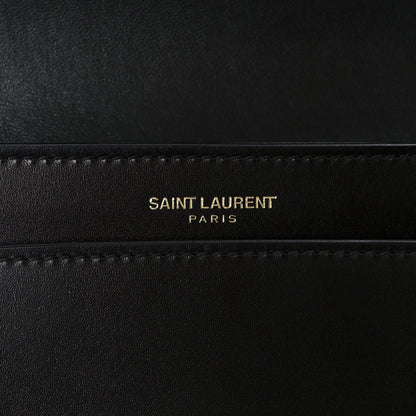 Saint Laurent Smooth Calfskin Le Maillon Satchel Black 6 of 11
