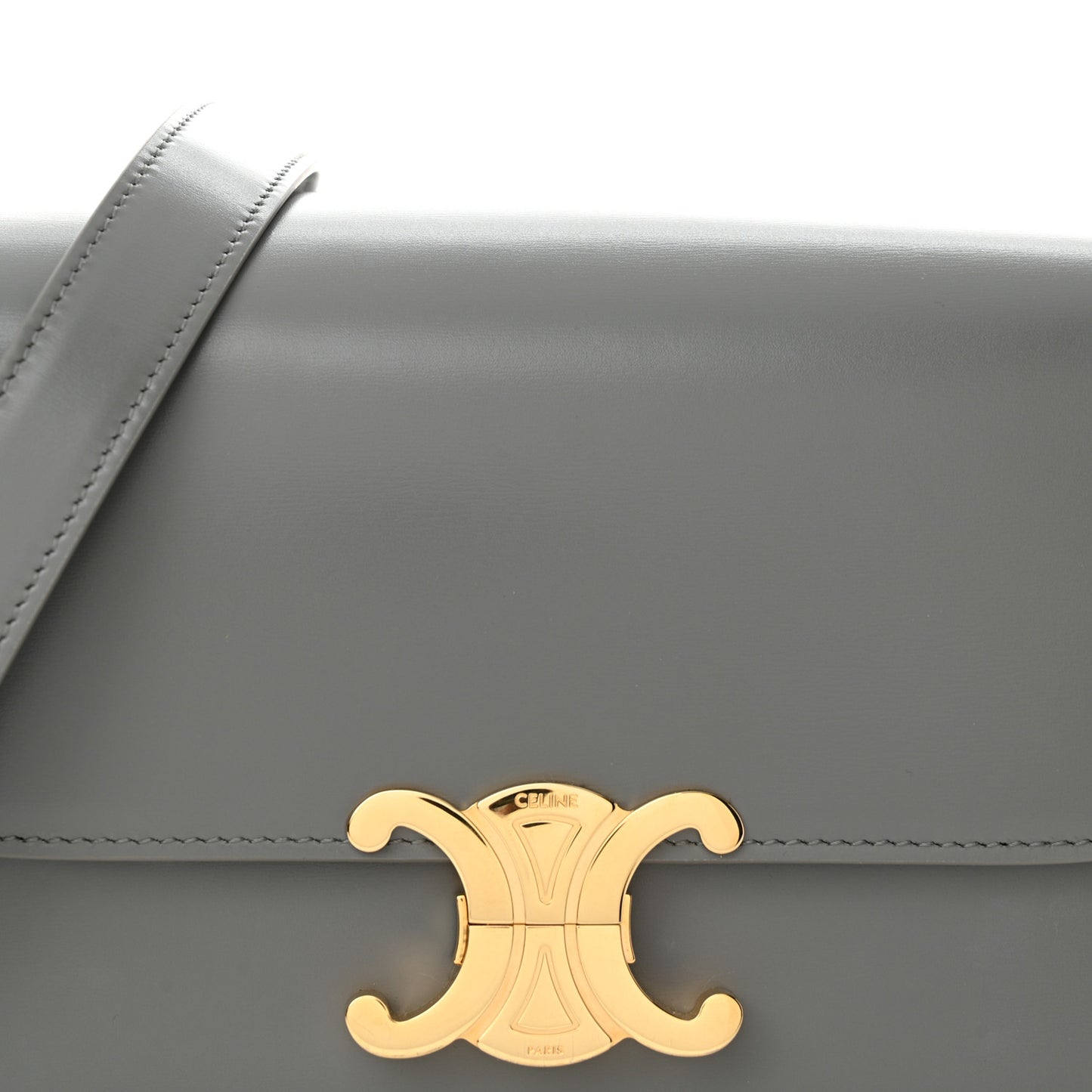 Shiny Calfskin Medium Triomphe Zinc