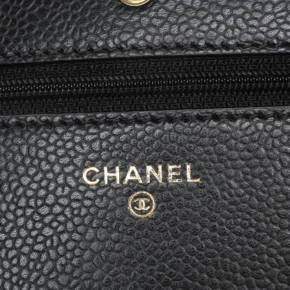 Chanel Caviar Quilted Wallet On Chain WOC Black 6 of 9