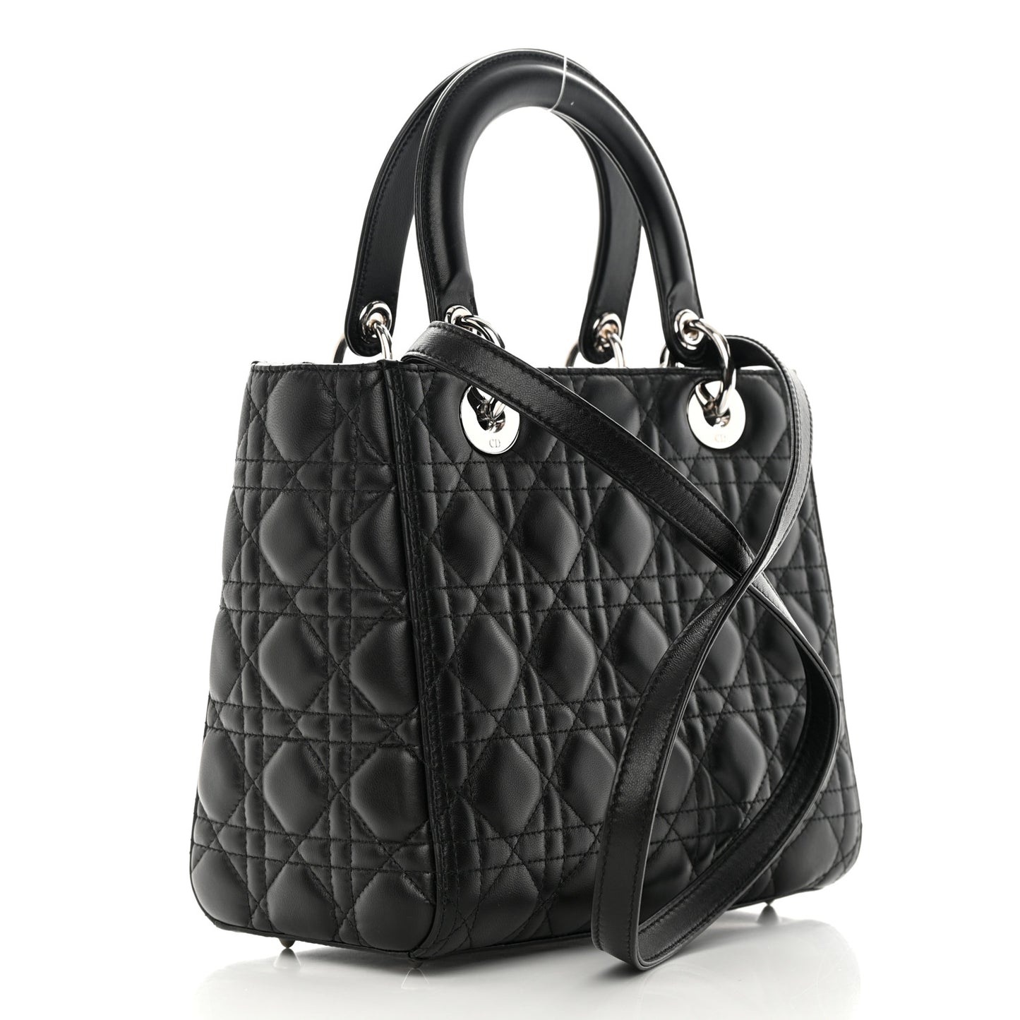 Lambskin Cannage Medium Lady Dior Black