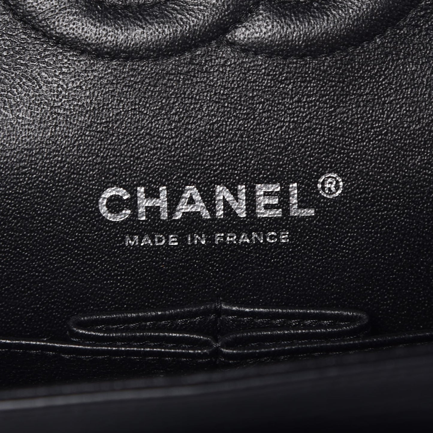 Patent Quilted Medium Double Flap Black