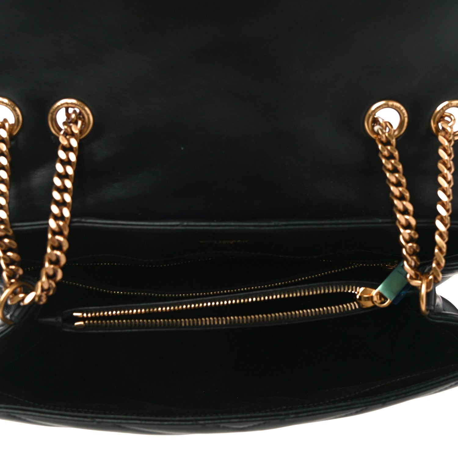 Saint Laurent Calfskin Y Quilted Monogram Medium Loulou Chain Satchel Black 5 of 11