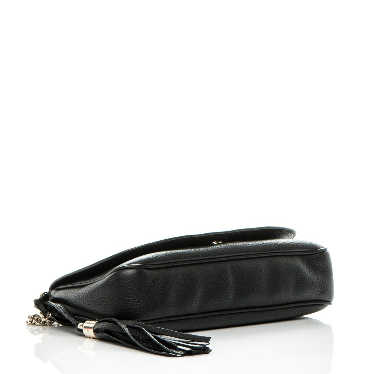 Gucci Pebbled Calfskin Medium Soho Flap Crossbody Black 4 of 7