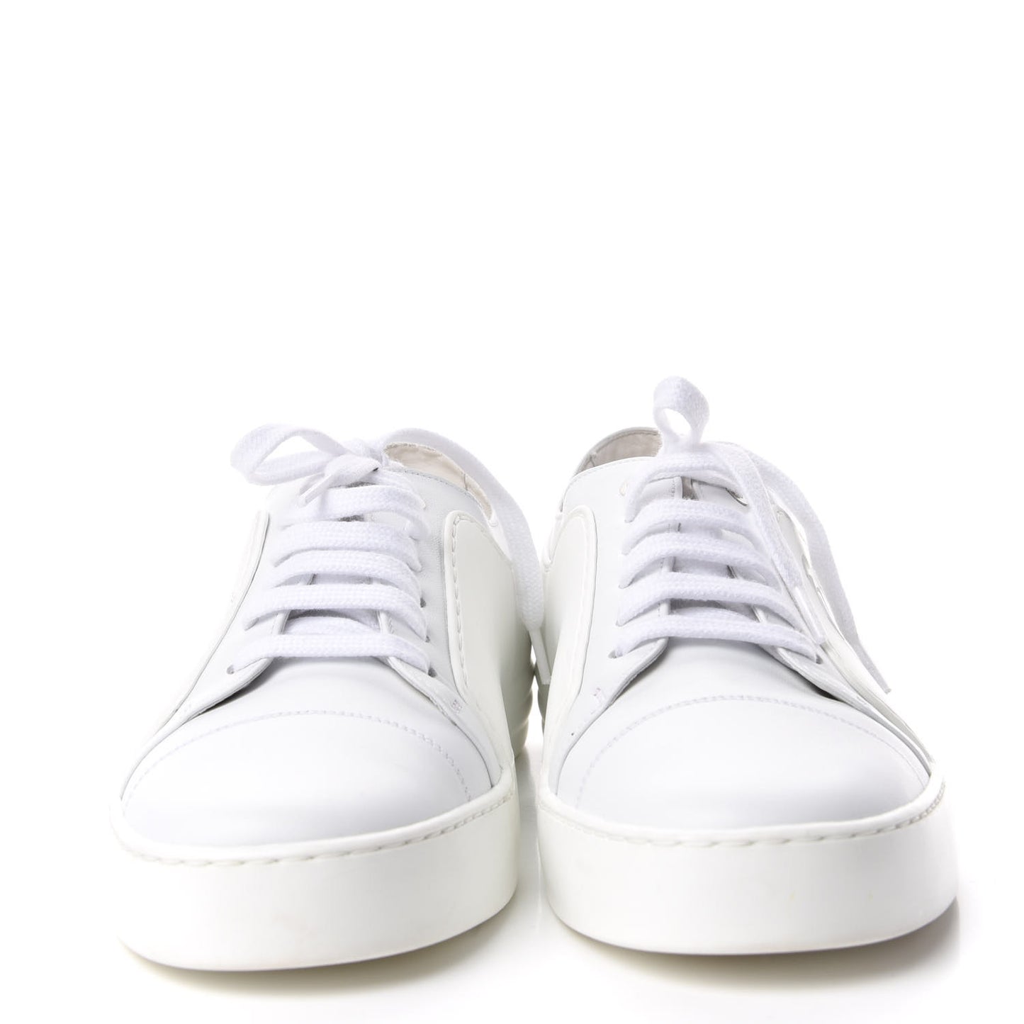 Calfskin Gum Womens CC Sneakers 40 White
