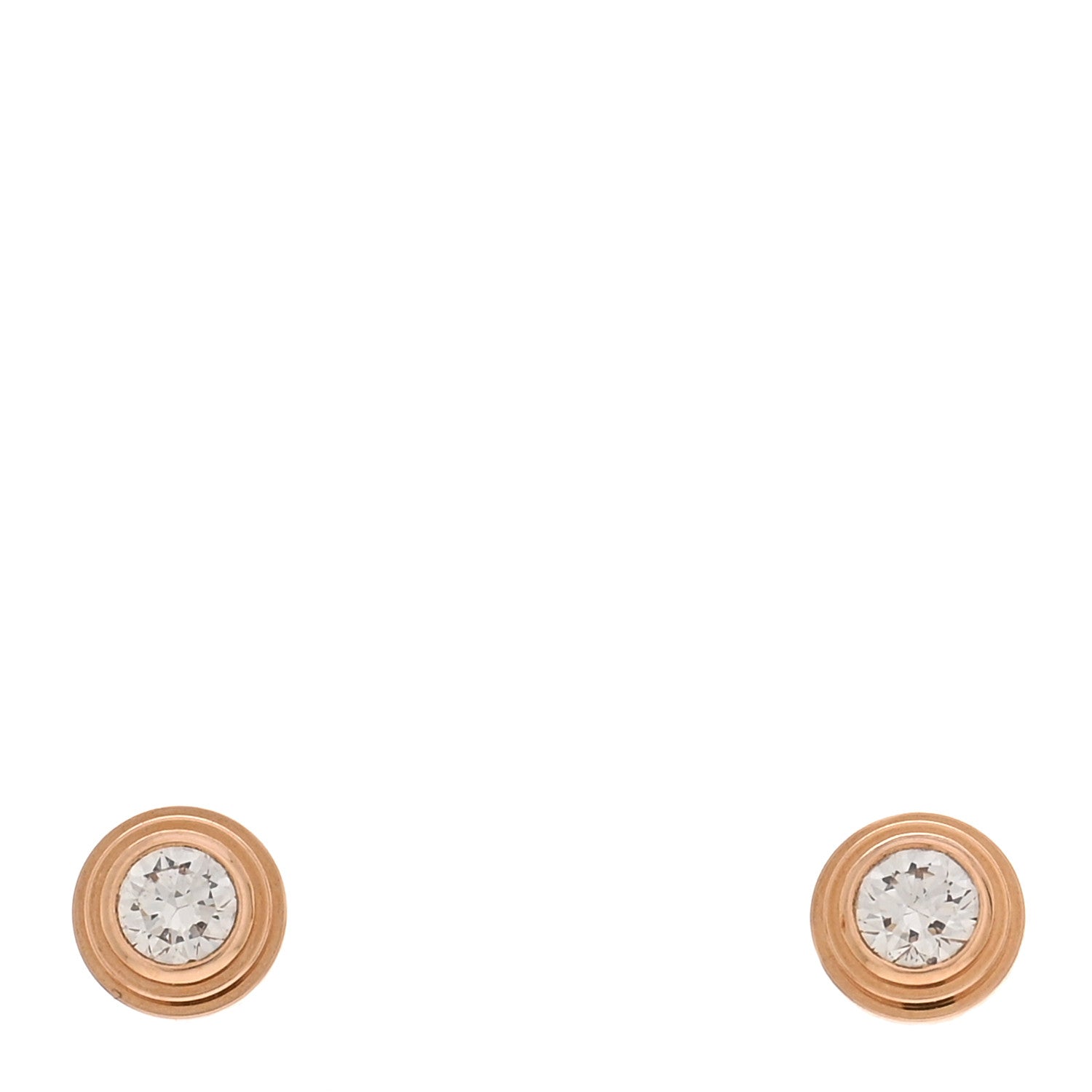 Cartier 18K Pink Gold Diamond XS D'Amour Earrings 1 of 5
