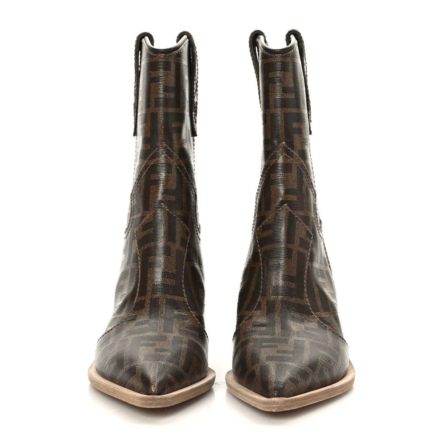 Glazed Fabric FF 1974 Cutwalk Ankle Boots 36 Mogano Panna
